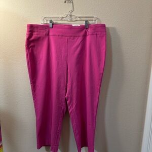 JM Collection Vibrant Pink Capri Pants Plus Size 2x New with Tag